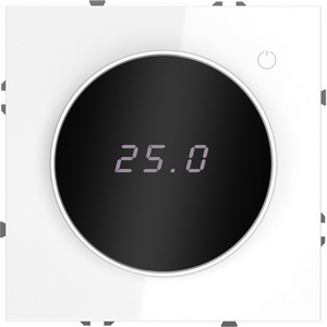 Терморегулятор электронный VOLTUM S70 VLS070101 с индикацией и датчиком для теплого пола, (белый глянцевый)